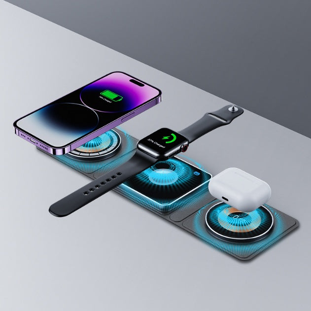 3-in-1 Magnetic Wireless Charger Station